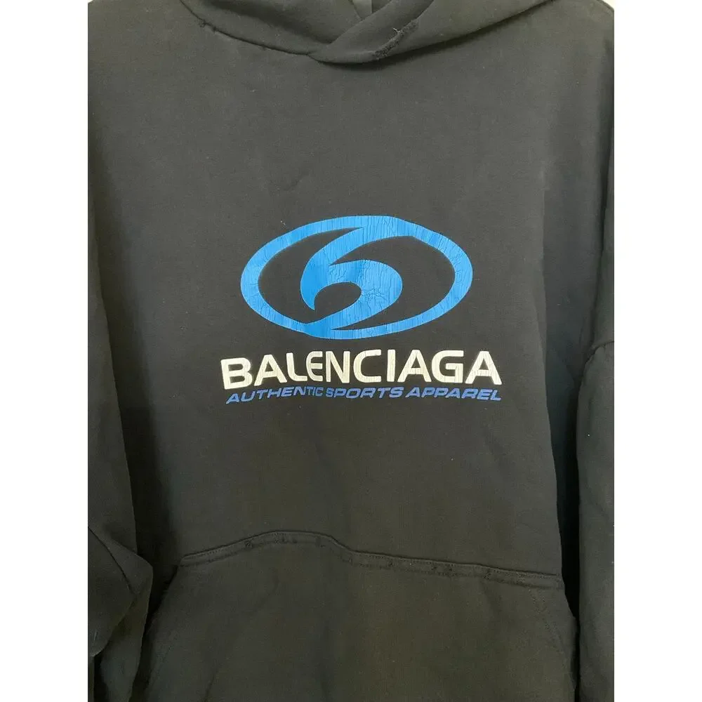BALENCIAGA  Surfer Logo-Print Hoodie